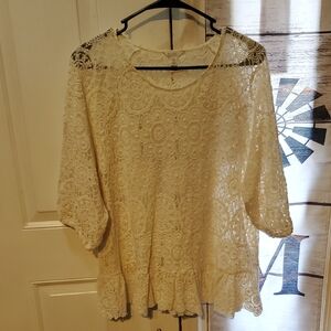 Cato Ivory Lace Blouse